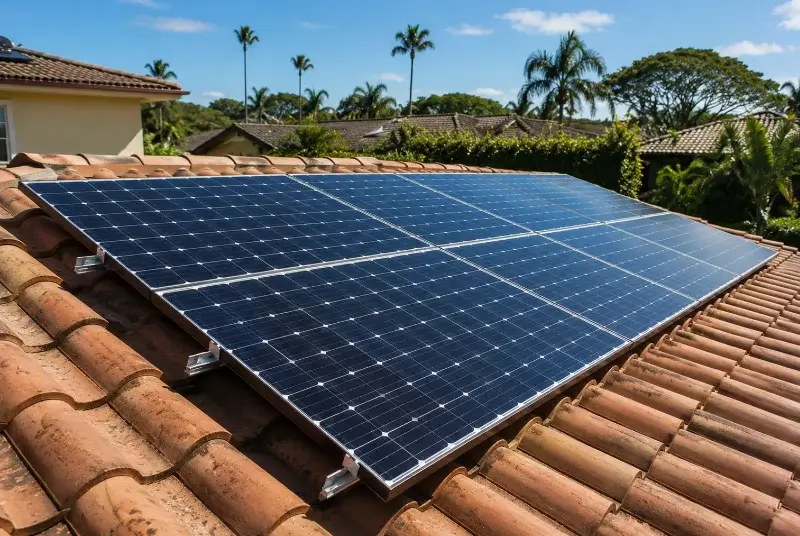 Installation de panneaux solaires à Berre-l'Étang